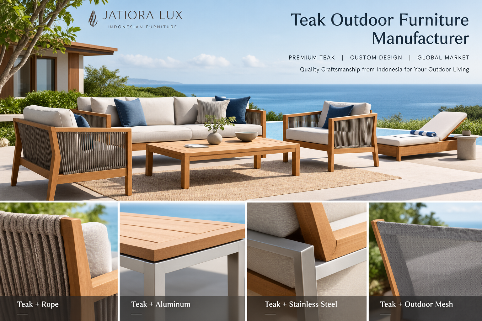 Teak Outdoor Furniture Manufacturer | Jatiora Lux